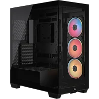 Корпус без блока питания/ Case Corsair 3500X LX-R RGB iCUE LINK, Midi-Tower, TG, 3x120mm ARGB, 2xUSB-A 3.2, 1xUSB 3.2 Type-C, E-ATX, ATX, mATX, mITX Black (CC-9011324-WW)
