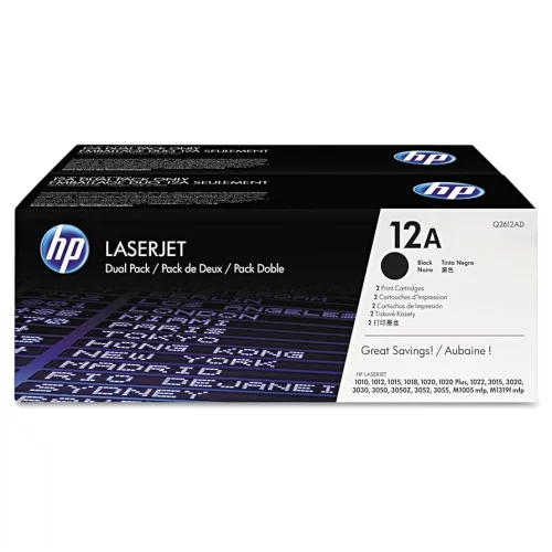 Тонер-картридж набор из 2 шт HP LaserJet Q2612A Dual Pack Black Print Cartridge 2*2000 страниц (Q2612AD)