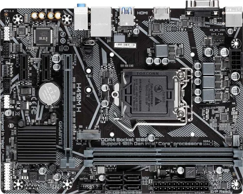 Материнская плата Gigabyte H410M H Soc-1200 Intel H410 2xDDR4 mATX AC`97 8ch(7.1) GbLAN+VGA+HDMI