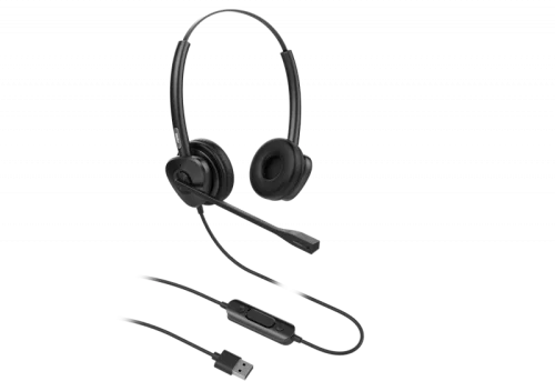 Гарнитура для IP телефонов Fanvil HT302-U Fanvil, USB Headset, Leather cushions, 260° bendable boom arm, Dual Color LED Indicator, Supports ENC technology Noise Cancellation, USB Headset, Dual Headset