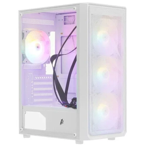 1STPLAYER FD3 White / ATX / 4x120mm LED fans inc. / FD3-WH-4F1-W