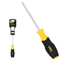 Крестовая отвертка Deli DL635100N PH1x100мм сталь Cr-V, двухкомпонентная прорезиненная рукоять