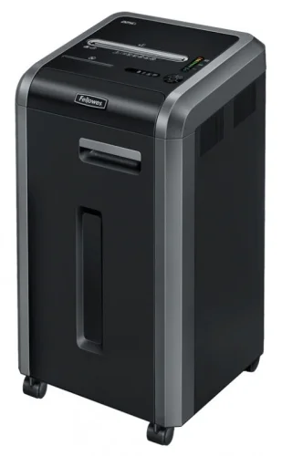 Шредер Fellowes® 225Ci. (20 листов) , 60 литр, 3,9х38 мм (класс 3), 100% Jam Proof, уничтожает: скобы/скрепки/карты/CD (FS-46220)