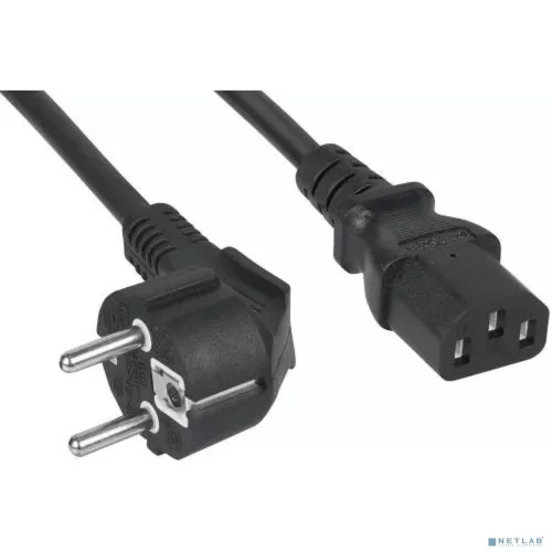 Кабель питания Filum ПВС-АП 3x1.0 CEE 7/ 7(Schuko) угловая - C13, 220/ 250В, 10А, чёрный, 1.8м (FL-PC-SH90/C13-C1-1.8-BK)