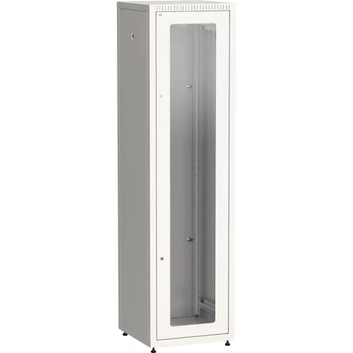 ITK Шкаф LINEA E 33U 600х600мм двери 2шт стек. и метал. сер. (LE35-33U66-GM)