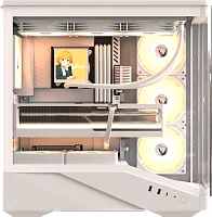 корпус Formula V Line Crystal U9 PA White, ATX, TYPE-C*1, USB3.0*2, Curved Glass, SIDE 3x PERFORMANCE ARGB, REAR 1x PERFORMANCE ARGB