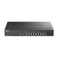 Коммутатор/ Управляемый L2 PoE-коммутатор, 8x2.5GBase-T PoE, 2x10GBase-X SFP+, PoE-бюджет 240 Вт, защита от статического электричества до 6 кВ, CLI, консольный порт RJ-45 (DMS-1250-10SP/A1A/6KV)