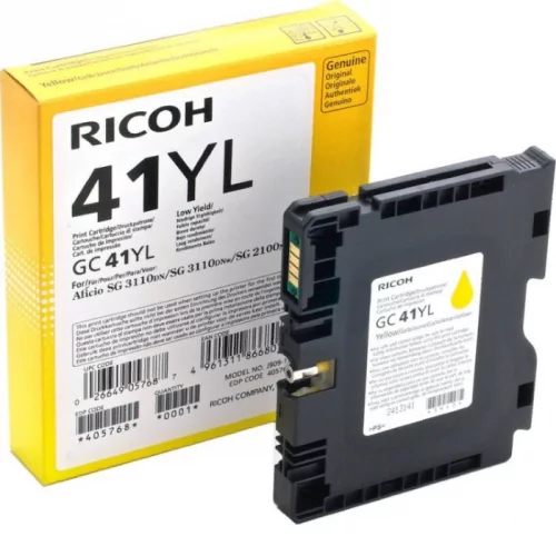 Картридж гелевый Ricoh GC 41Y (405764) (405764) Print Cartridge GC 41Y (405764)
