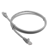 Патч-корд RJ45 - RJ45, 4 пары, UTP, категория 6, 10 м, серый, LSZH, LANMASTER (LAN-PC45/U6-10-GY)