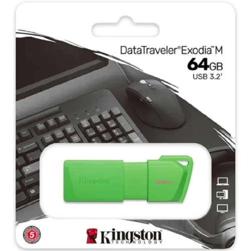 Kingston USB Drive 64GB USB 3.2 DT Exodia M DTXM - NEON (GREEN)  (KC-U2L64-7LG)