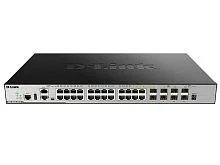 коммутатор D-Link PROJ Управляемый L3 стекируемый коммутатор, 20x1000Base-T, 4x10GBase-X SFP+, 4xCombo 1000Base-T/ SFP, защита от статического электричества до 6 кВ, CLI, порт управления 1000B (DGS-3630-28TC/A3ASI)