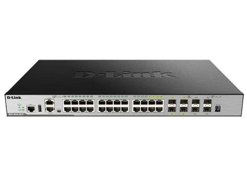 коммутатор D-Link PROJ Управляемый L3 стекируемый коммутатор, 20x1000Base-T, 4x10GBase-X SFP+, 4xCombo 1000Base-T/ SFP, защита от статического электричества до 6 кВ, CLI, порт управления 1000B (DGS-3630-28TC/A3ASI)