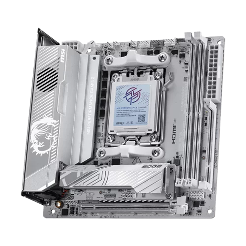 Материнская плата MSI MPG X870I EDGE TI EVO WIFI X870, AM5, 2*DDR5, 1*PCIEx16, 1*M.2, 2*TypeC, 5*USB3.2Gen2, 2*USB3.2Gen1, 2*USB2.0, 2*SATA3.0, 5G, 2*Type-C(DP), HDMI, ITX, RTL фото 3