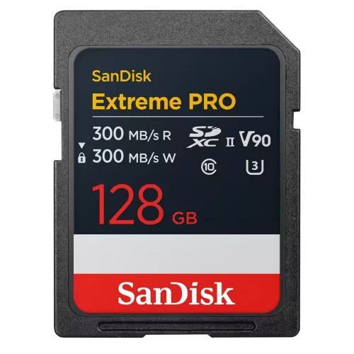Карта памяти SanDisk Extreme PRO 128GB SDXC Memory Card up to 300MB/ s, UHS-II, Class 10, U3, V90 (SDSDXDM-128G-GN4IN)