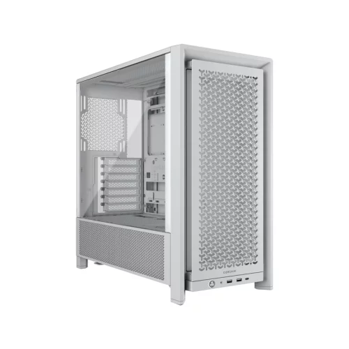 Корпус без блока питания/ Case Corsair Frame 4000D, Midi-Tower, TG, no fan, 2xUSB-A 3.2, 1xUSB 3.2 Type-C, E-ATX, ATX, mATX, mITX White (CC-9011291-WW)