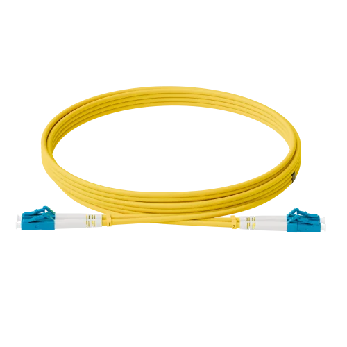 Патч-корд оптический, дуплексный, LC-LC, UPC, 3.0 м., OS2, LSZH, жёлтый (ONTEK.PCO-3.0-DPC.SM.UPC.LL.OS2)