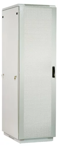 Шкаф телекоммуникационный напольный 42U (600x1000) дверь перфорированная 2 шт. (3 места) (ШТК-М-42.6.10-44АА)