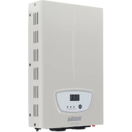 Стабилизатор POWERMAN AVS 1500S, ступенчатый регулятор, цифровые индикаторы уровней напряжения, 1500ВА, 140-260В, максимальный входной ток (POWERMAN AVS-1500S)