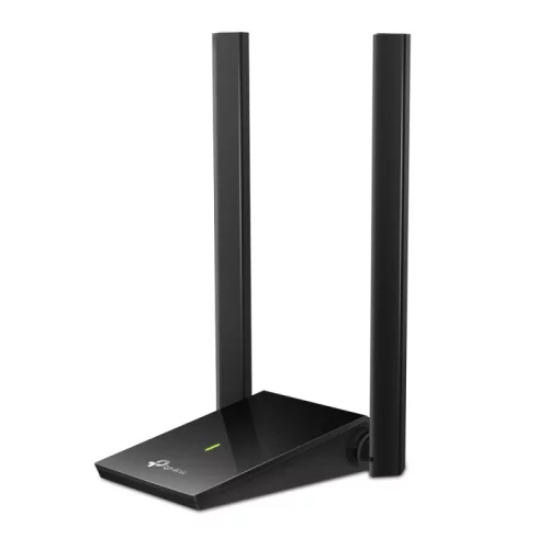 TP-Link Archer T4U Plus, AC1300 Двухдиапазонный Wi Fi USB адаптер высокого усиления, до 400 Мбит/ с на 2,4 ГГц + до 867 Мбит/ с на 5 ГГц, 2 внешние антенны, USB 3.0, удлинительный кабель