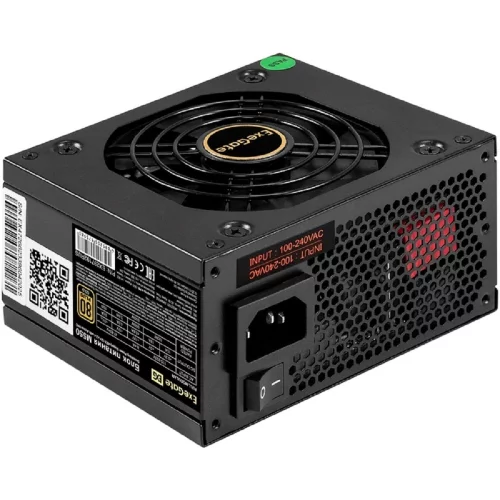Exegate EX297192RUS Блок питания 550W ExeGate M550 GOLD (SFX, APFC, КПД 90% (80 PLUS GOLD), 9cm fan, 24pin, (4+4)pin, 2xPCI-E, 6xSATA, 3xIDE, 1xFDD, Full Cable Management, black, ATX adapter, Retail b фото 2