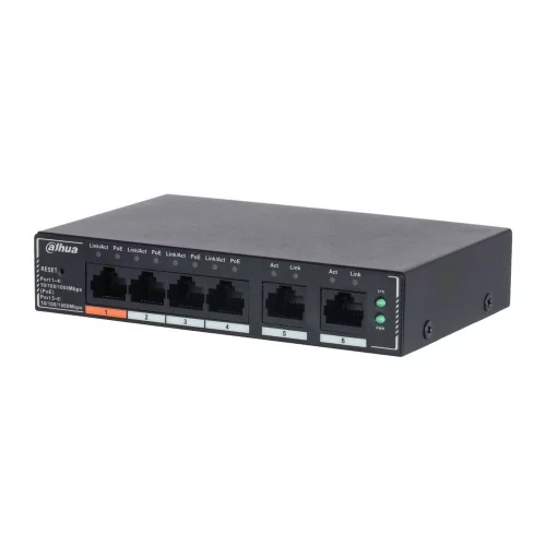 Коммутатор Dahua 6-Port Cloud Managed Gigabit Switch with 4-Port PoE (DH-SG4006P)