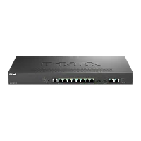 Коммутатор/ Управляемый L2 PoE-коммутатор, 8x2.5GBase-T PoE, 2x10GBase-T, 2x10GBase-X SFP+, PoE-бюджет 240 Вт, защита от статического электричества до 6 кВ, CLI, консольный порт RJ-45 (DMS-1250-12TP/A1A/6KV)