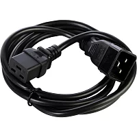 Кабель с разъемом С19 - С20 на проводе ПВС 3*2.5 3.0 метра. черный/ Cable with connector C19 - C20 on wire PVC 3 * 2.5 3.0 meter. Black (PVC-AP 3X2.5 C19C20 3.0M)