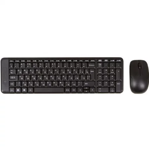Комплект (клавиатура + мышь)/ Keyboard+mouse Logitech Wireless Desktop MK220 (USB, FM, keyboard:2xAAA, mouse:optical, 1000dpi, 3btn+Roll, 1xAA) Retail (920-003169)
