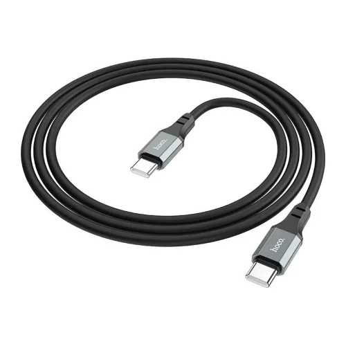 HOCO Кабель USB2.0 Hoco Type-C/ Type-C, 3А, 60Вт, силиконовая оплетка, X86, 1м, черный, коробка (HC-78017)