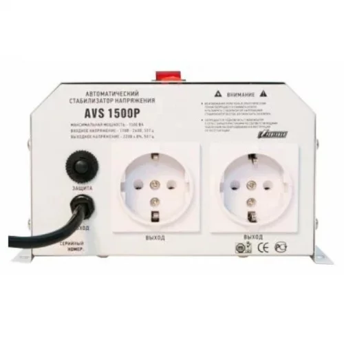 Стабилизатор POWERMAN AVS 1500P (POWERMAN AVS-1500P) (POWERMAN AVS-1500P) Стабилизатор POWERMAN AVS 1500P, ступенчатый регулятор, цифровые индикаторы уровней напряжения, 1500ВА, 110-260В, максимальный входной ток (POWERMAN AVS-1500P) фото 2