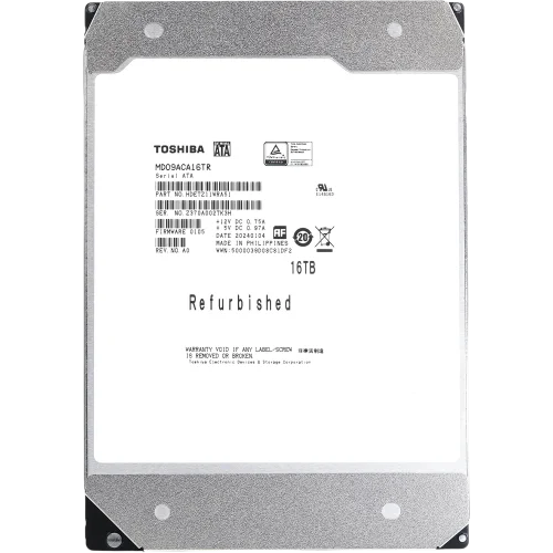 Жесткий диск/ HDD Toshiba MD09 SATA3 16Tb 3.5 7200 512Mb OFFICIAL RECERTIFIED 1 year warranty (MD09ACA16TR)