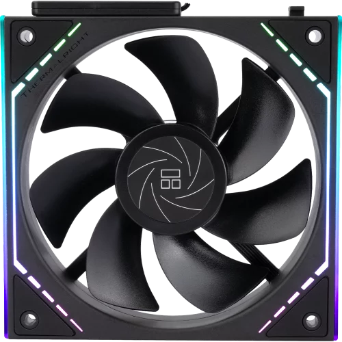 Кулер для корпуса/ Case Cooler Thermalright TL-M12QR Reverse (124x120x25mm, 4-pin PWM, ARGB, 47.6CFM, 23.2dBA, 1500RPM, Black)