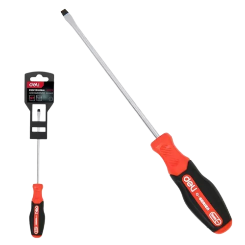 Шлицевая DL3442 SL3x150мм сталь S2, матовый стержень, двухкомпонентная прорезиненная рукоять