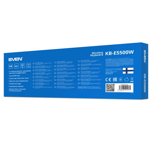 Беспроводная клавиатура SVEN KB-E5500W (2,4 GHz, 115кл.) (SV-021931) фото 7