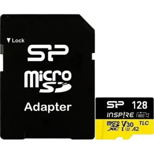 Флеш карта microSDXC 128GB Silicon Power SP128GBSTXLA2V1NSP Inspire V30 A2 + adapter