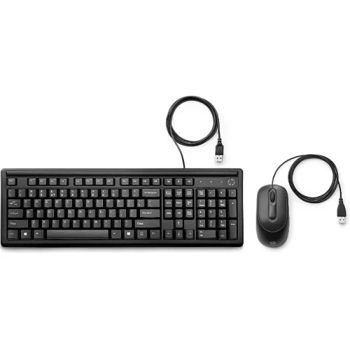 Комплект проводной клавиатура+мышь  HP Wired Keyboard and mouse 160 RUSS  Черная фото 2