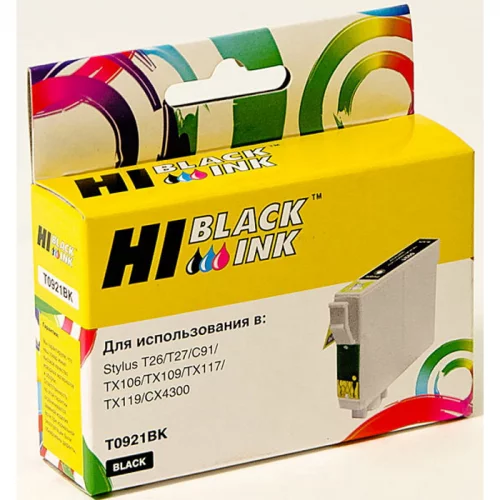 Картридж Hi-Black HB-T0921 (для Epson Stylus C91/ CX4300/ T26/ TX106/ 109) Bk (996351611)