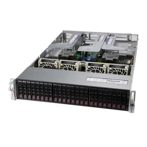 Платформа системного блока SuperMicro SYS-220U-TNR 2U, 2xLGA4189 (up to 270W), iC621A (X12DPU), 32xDDR4, 24x2.5 SAS/SATA (22xNVME Gen4 (opt)), 1x PCIE 4.0x16 (75W), 4x PCIE 4.0x8 (25W), 1x PCIE 4.0x8 internal LP, OOB, 2x1600W (411795)