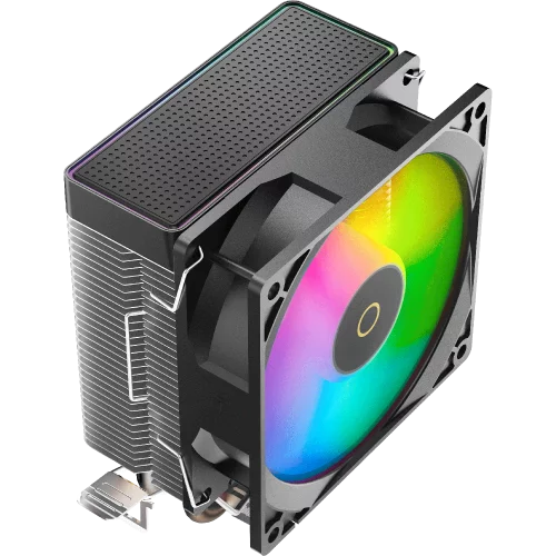 Кулер для процессора/ CPU Cooler Ocypus Gamma A20 BK ARGB (110W, 3-pin, 122.5mm, Al/ Cu, 2x6mm, ARGB, 1x92mm, 32CFM, 21dBA, 1900RPM, S: 1851/ 1700/ 1200/ 115X, AM5/ AM4, black) (GAMMA-A20-BK1AAWN00F-GL)