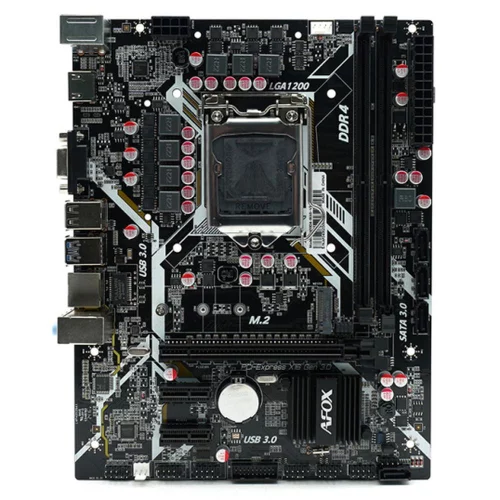 Материнская плата Afox IH410D4-MA5-V4 LGA1200 mATX 2xDDR4 PCIEx16 2xPCIEx1 M.2 HDMI VGA