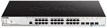 Коммутатор/ DGS-1210-28P/ME/B Managed L2 Metro Ethernet Switch 24x1000Base-T PoE, 4x1000Base-X SFP, PoE Budget 193W, Surge 6KV, CLI, RJ45 Console, Dying Gasp (DGS-1210-28P/ME/B2A)