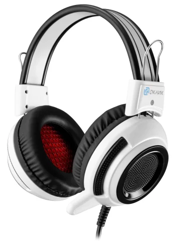 Oklick HS-G300 белый/ черный {2.5м мониторы оголовье (AH-V1W)} [361558]