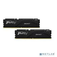 Память оперативная/ Kingston 16GB 5200MT/s DDR5 CL36 DIMM (Kit of 2) FURY Beast Black EXPO (KF552C36BBEK2-16)
