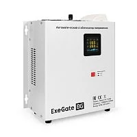 Exegate EX291764RUS Стабилизатор напряжения настенный ExeGate Master AV-15000 (15000ВА, вход 140-260В, цветной дисплей, выход 220В±8%, КПД 98%, 5 уровней защиты, задержка, усиленный метал.корпус, 1*Sc