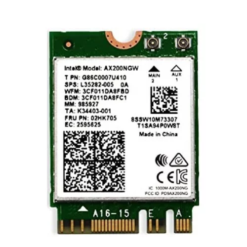 Плата сетевого контроллера/ Intel Wi-Fi 6 AX200, 2230, 2x2 AX+BT, No vPro, 985927 (AX200.NGWG.NV)