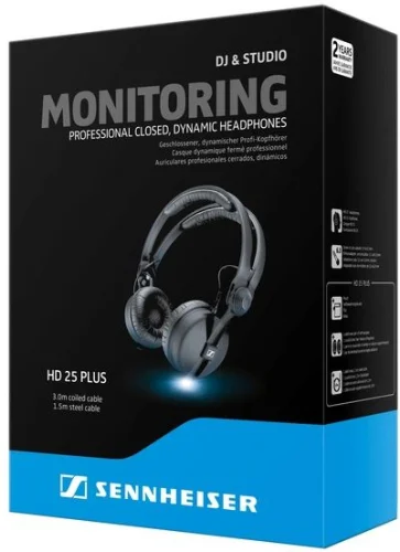 Наушники накладные Sennheiser HD 25 PLUS 1.5м черный проводные оголовье (506908)
