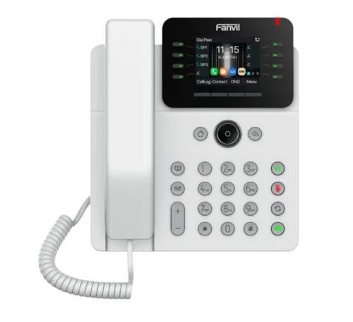 Fanvil V62G White Enterprise Phone6-Party Local ConferenceHD voice 6 SIP lines2.8 Inch color screenOpus+IPV6 .15 DSS Key PSU
