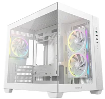 корпус Deepcool CG330 3F WH без БП, боковое окно (панорама), 3x120mm ARGB PWM вентилятора, белый, mATX (R-CG330-BKNGM3-G)