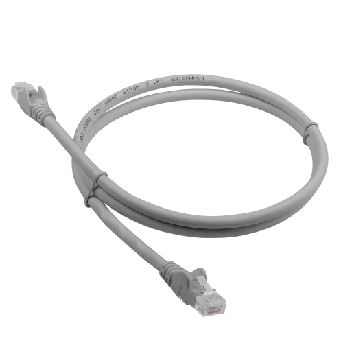 Патч-корд Патч-корд LANMASTER LSZH UTP кат.6, 15 м, серый (LAN-PC45/U6-15-GY)