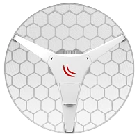 MikroTik LHG 60G (60GHz antenna, 802.11ad wireless, four core 716MHz CPU, 256MB RAM, 1x Gigabit LAN, RouterOS L3, POE, PSU) for use as CPE in Point -to-Multipoint setups for connections up to 800m (RBLHGG-60AD)